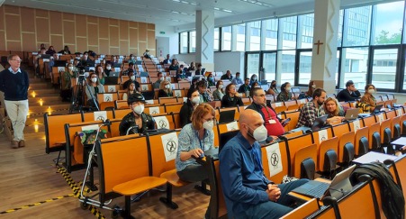 conference room with participants